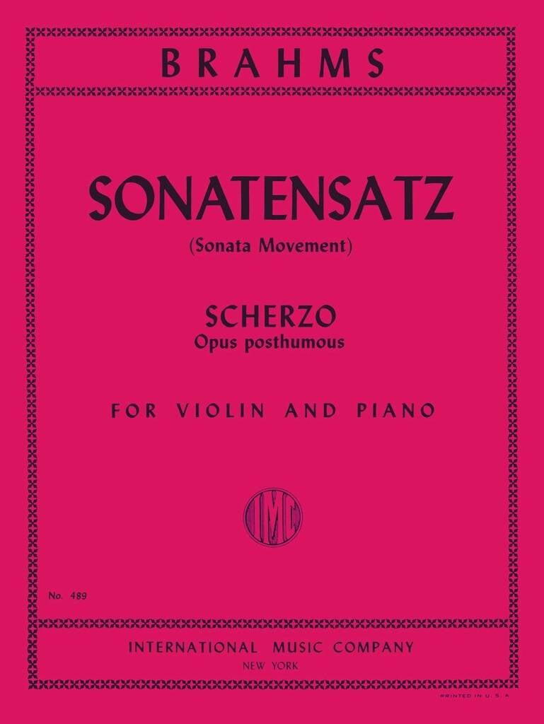 Sonatensatz (Scherzo) Op. Post.